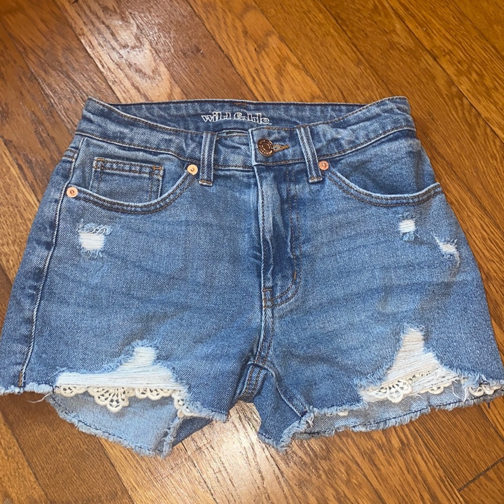 Ripped Jean Shorts